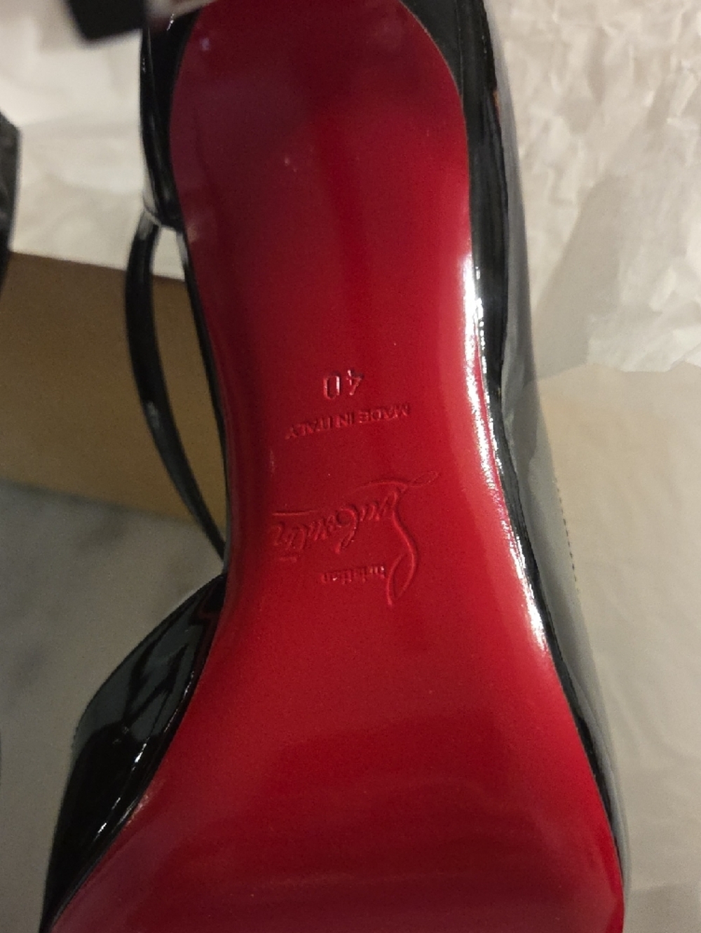 Christian Louboutin Black Patent Jumping 100 MM Pointed-Toe Pumps - Picture 3 of 8